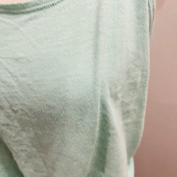 Pink VS Mint XS Front Tie Open Neck Tank Top (A0132) - Picture 2 of 6